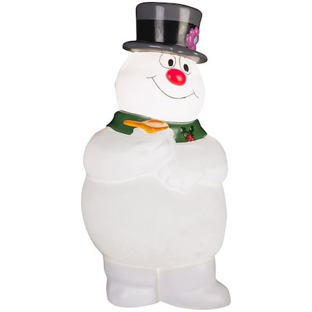 Warner Brothers Warner Brothers Incandescent White Frosty With Scarf 2 ft. Blow Mold 880188